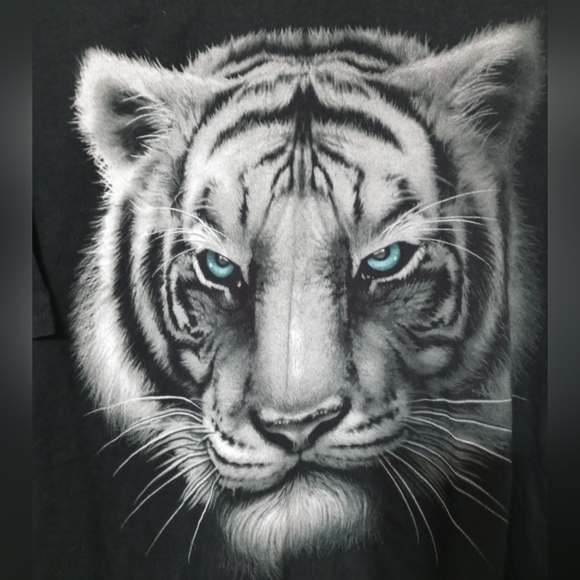 DOM "WHITE TIGER" SHORT SLEEVE BLACK T SHIRT. 2XL - Picture 1 of 5